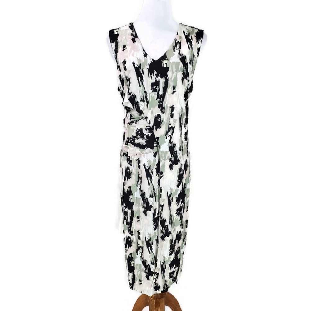 BOSS Hugo Boss Endrisa Asymmetrical Abstract Midi Dress New With Tags Size L